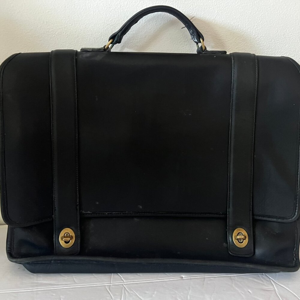COACH VINTAGE LAPTOP COMPUTER ESSEX BRIEFCASE GLOVE TANNED LEATHER